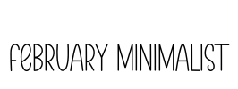 February Minimalist Font Image