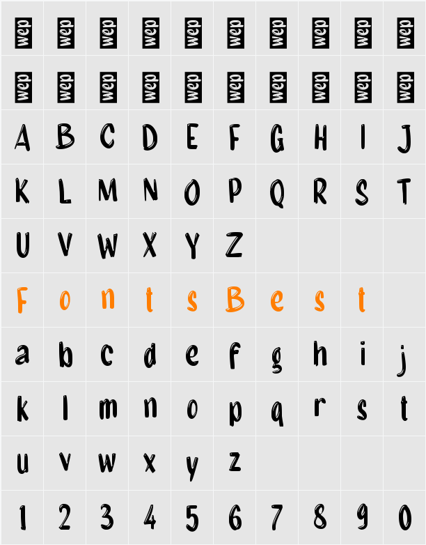 f Fase Bulan Character Map