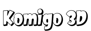 Komigo 3D Font Image