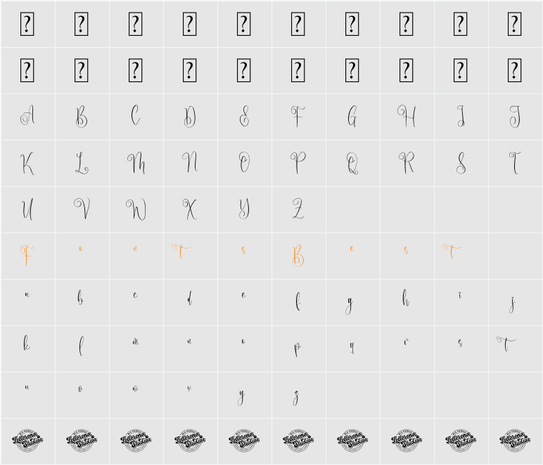 Basstemia Florasita DEMO VERSIO Character Map