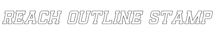 Reach Outline Stamp Font Image