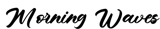 Morning Waves Font Image