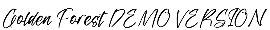 Golden Forest DEMO VERSION Font Image