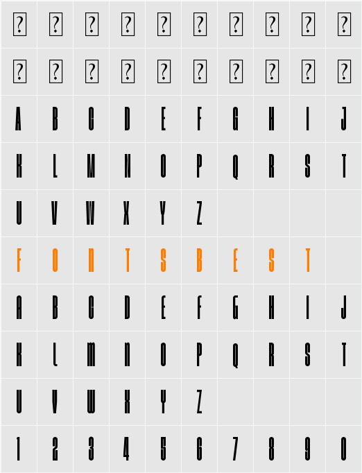 Nexusbold Character Map