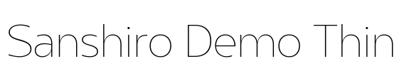 Sanshiro Demo Thin Font Image