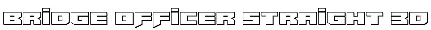 Bridge OFFicer Straight 3D Font Image