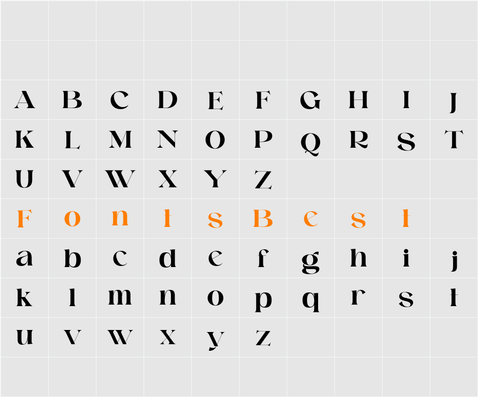 Raginy Ita0 Character Map