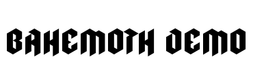 Bahemoth DEMO Font Image