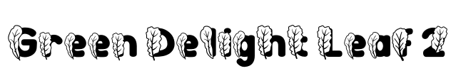 Green Delight Leaf 2 Font Image