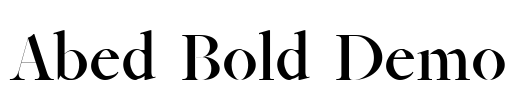 Abed Bold Demo Font Image
