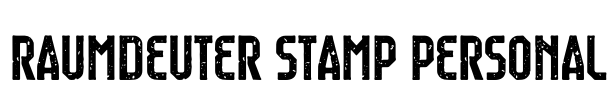 Raumdeuter Stamp Personal Font Image