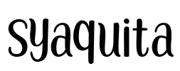 Syaquita Font Image