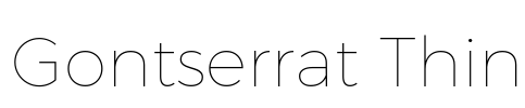 Gontserrat Thin Font Image