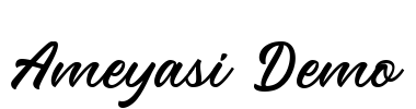 Ameyasi Demo Font Image