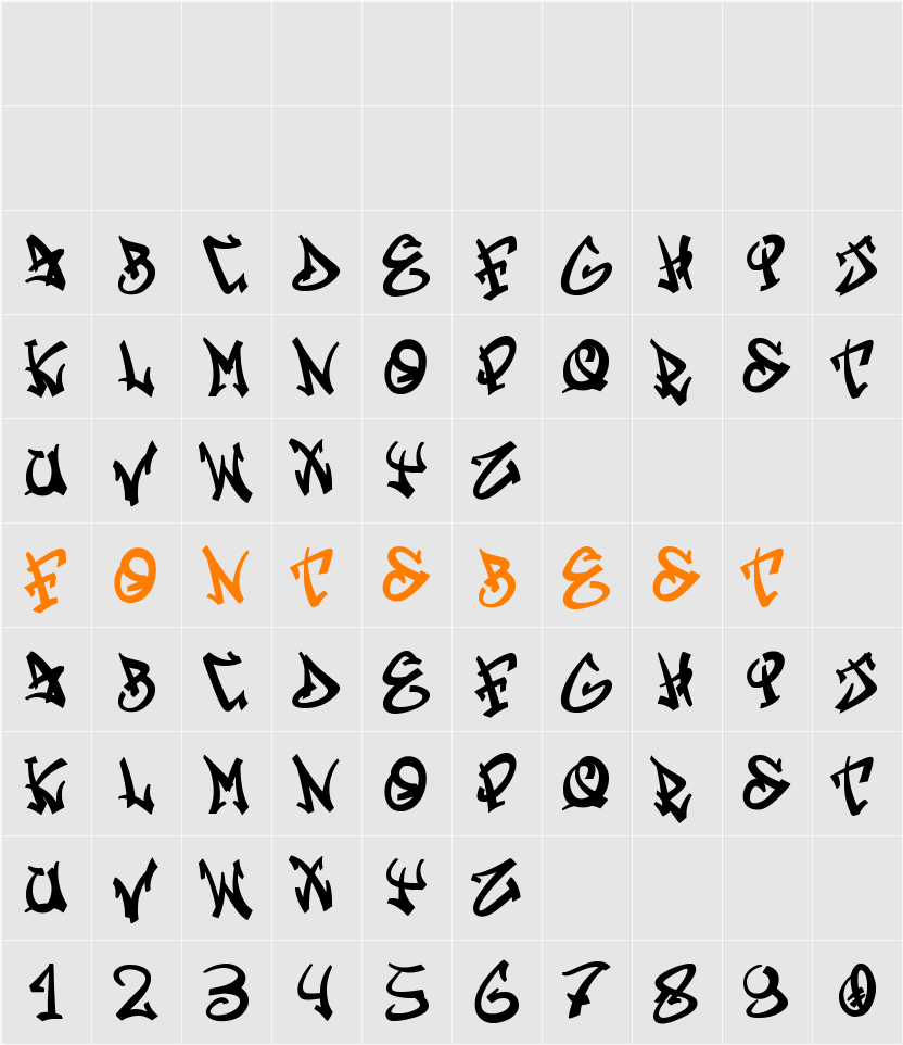 Black Devils Graffiti Character Map