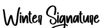 Winter Signature Font Image