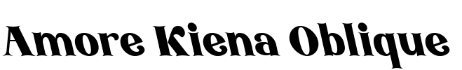 Amore Kiena Oblique Font Image