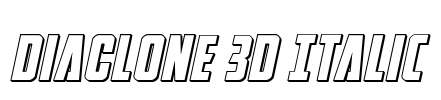DiaClone 3D Italic Font Image
