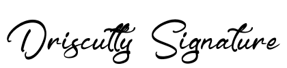 Driscutty Signature Font Image