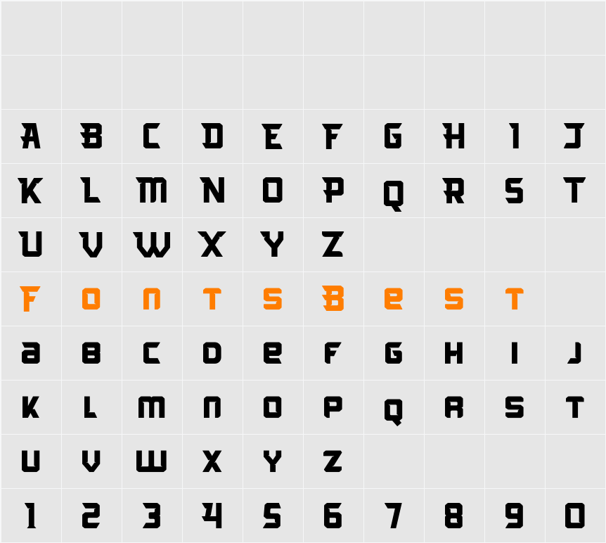 Arcades Character Map
