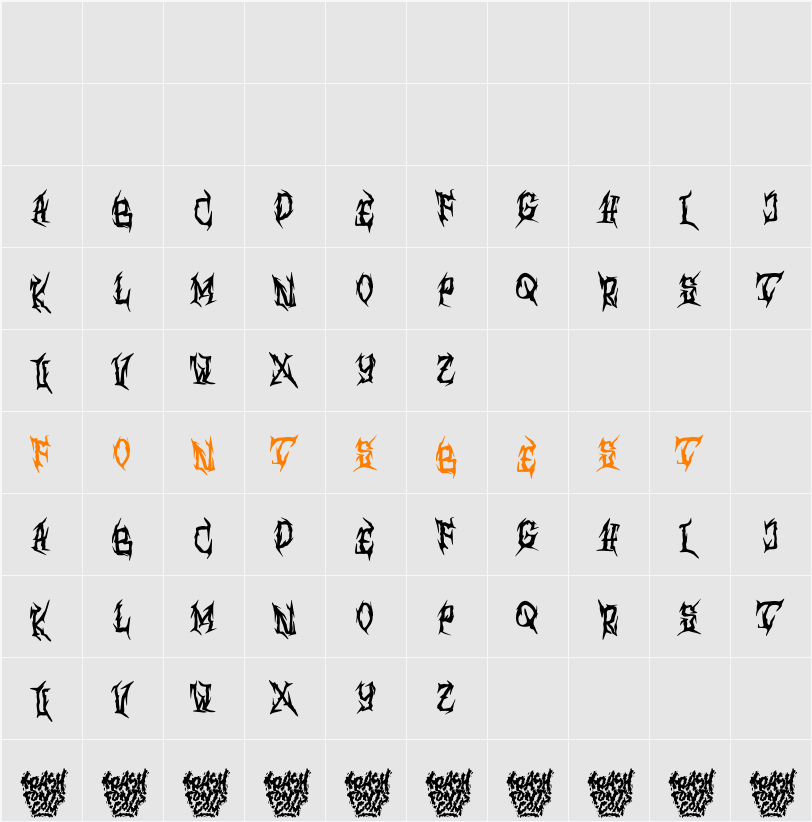 Trash Crush DEMO Character Map