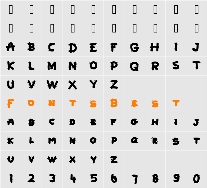 Andria Character Map