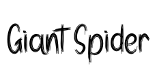 Giant Spider Font Image