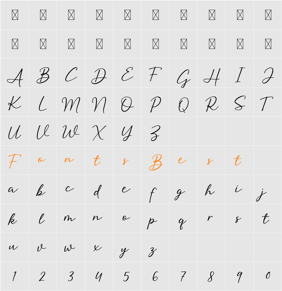 Normal Character Map