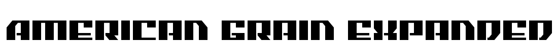 American Grain Expanded Font Image