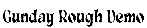 Gunday Rough Demo Font Image