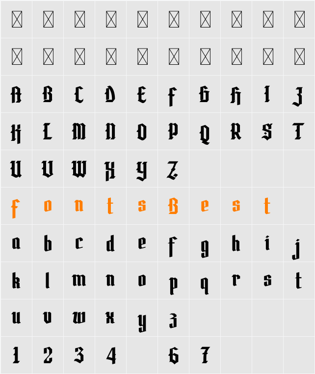 Aksara Murka Character Map