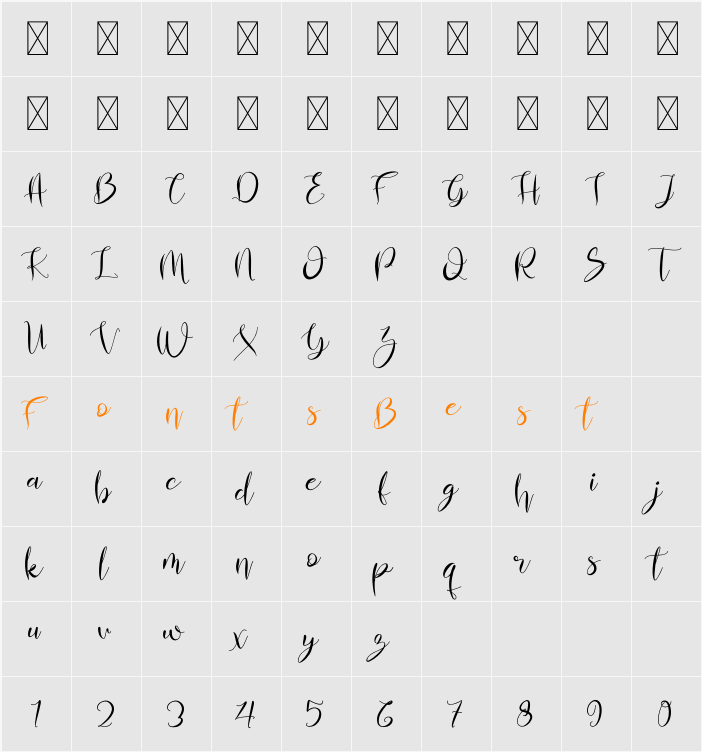 Almahira Character Map