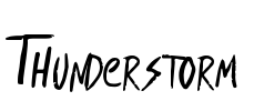Thunderstorm Font Image