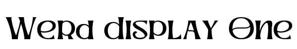 Werd Display One Font Image