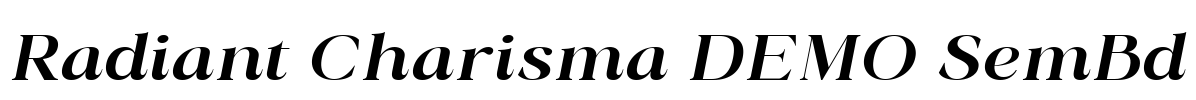 Radiant Charisma DEMO SemBd Font Image