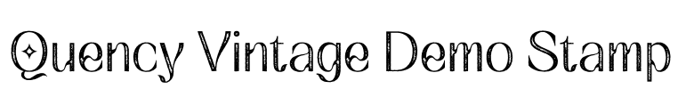 Quency Vintage Demo Stamp Font Image