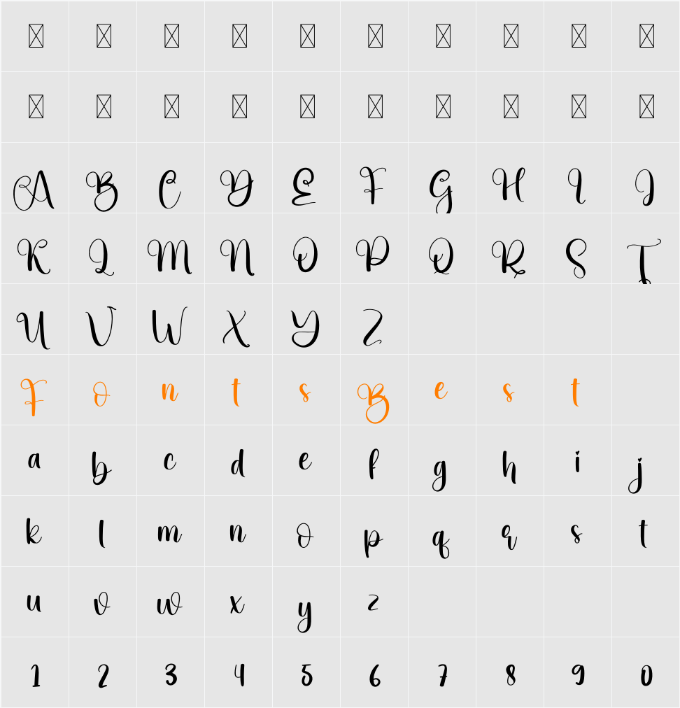 Bisney Character Map