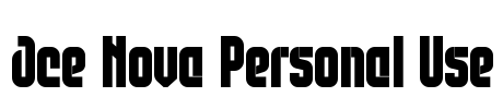Ace Nova Personal Use Font Image
