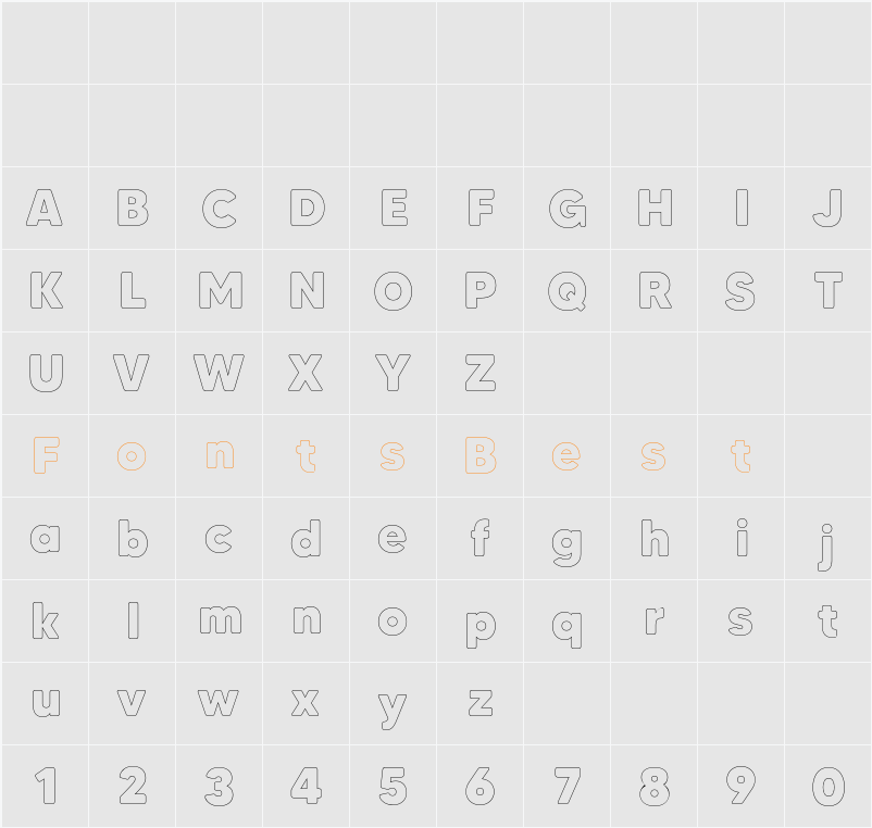 MADE Tommy Soft Outline Character Map