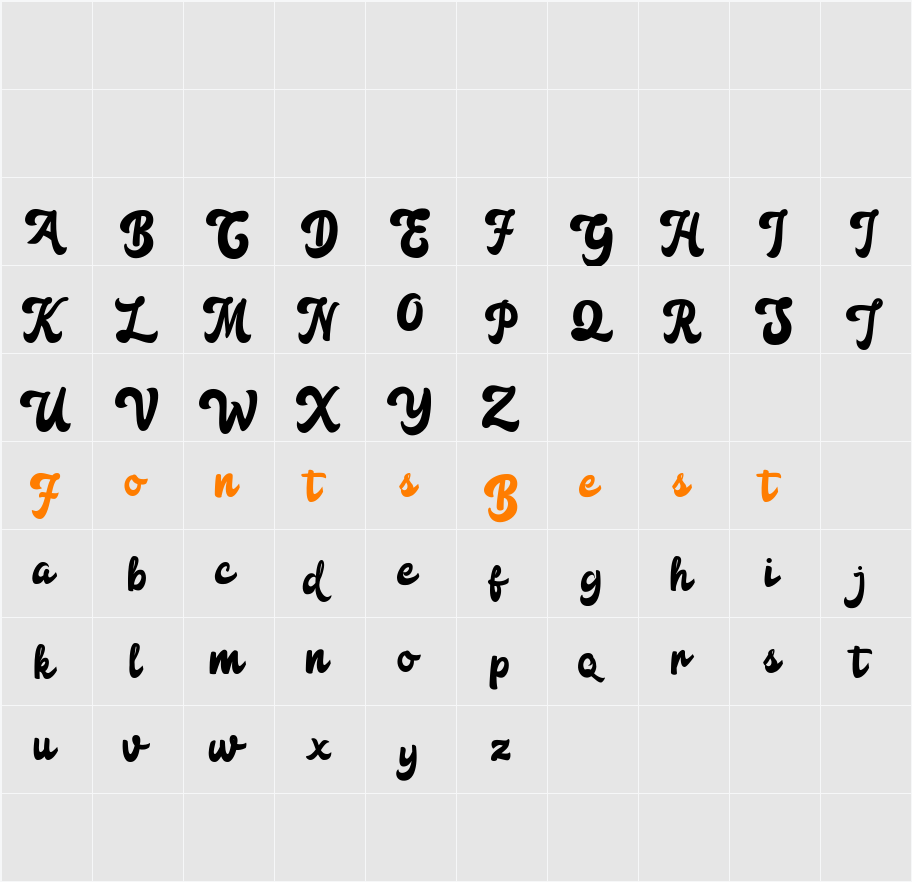 Anggada FREE Character Map