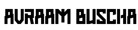 AVRAAM BUSCHA Font Image
