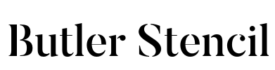 Butler Stencil Font Image