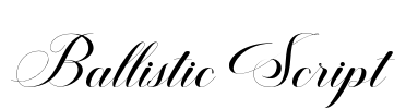 Ballistic Script Font Image