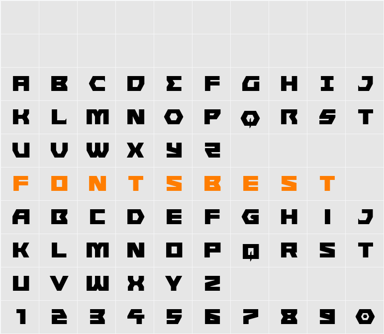 Cyberform Title Character Map