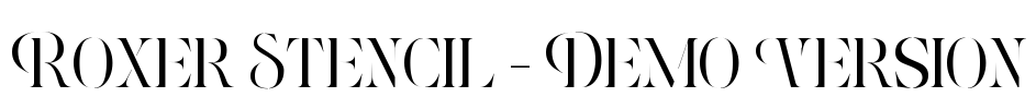 Roxer Stencil - Demo Version Font Image