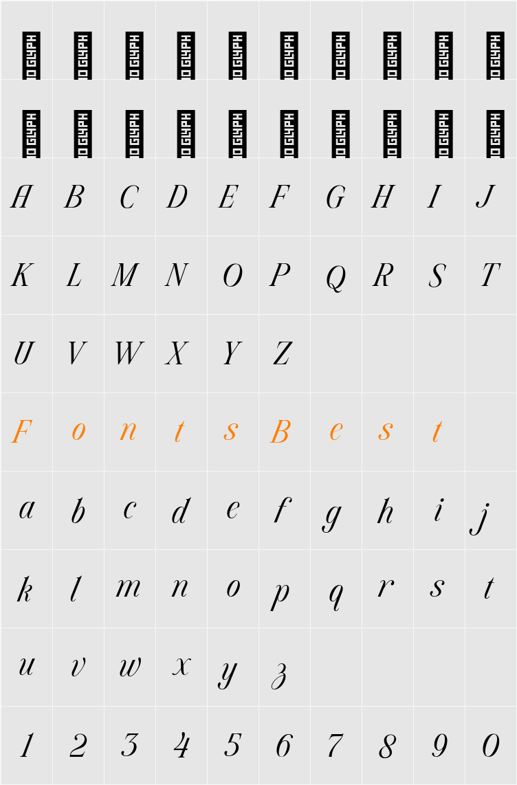 Honya Character Map