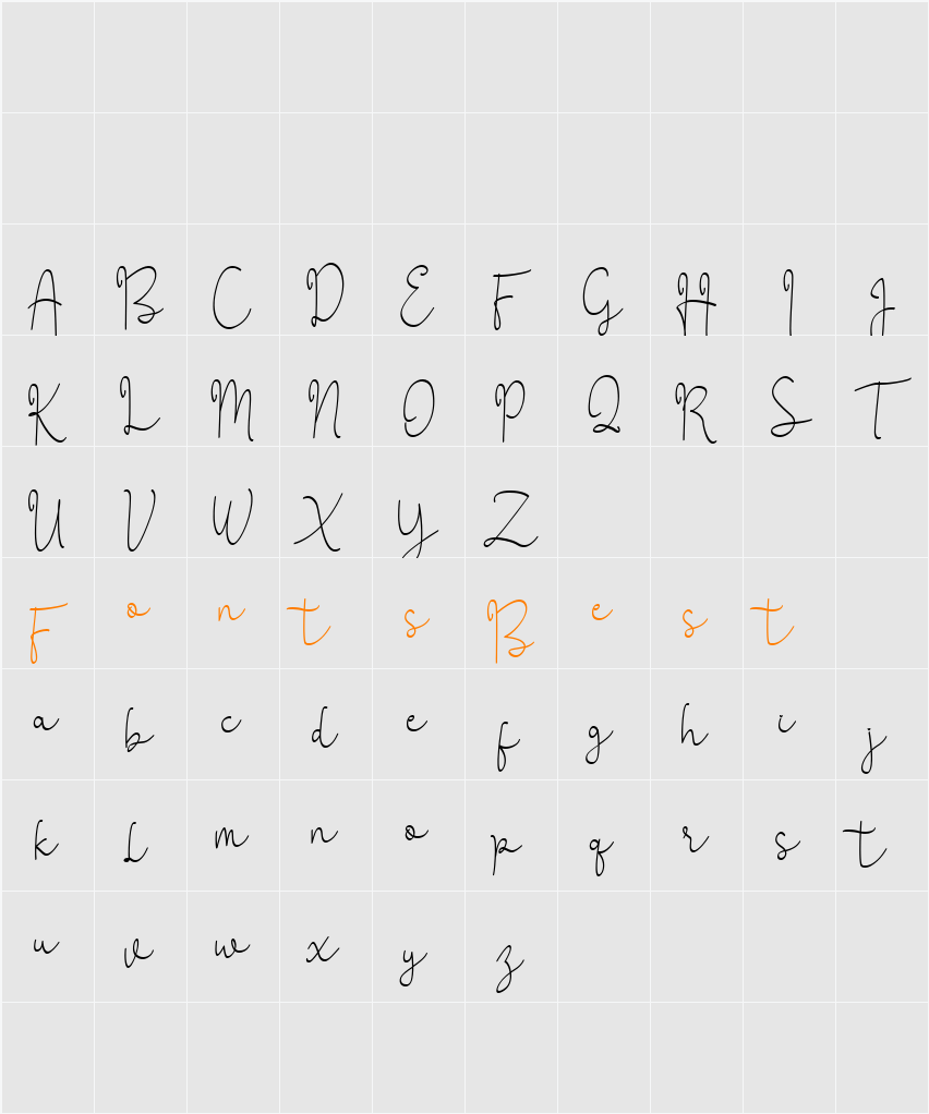 anji Character Map