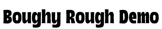 Boughy Rough Demo Font Image