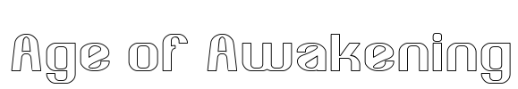 Age of Awakening Font Image