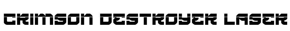 Crimson Destroyer Laser Font Image